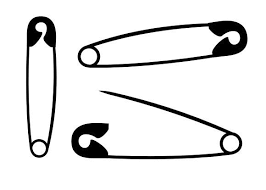 Silhouette Safety Pins Safety Pin Tattoo Safety Pin Earrings Diy Safety Pin Earrings