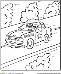 Police Car Worksheet Education Com Police Crafts Cars Coloring Pages Police Cars