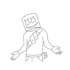 Download or print this amazing coloring page: Marshmello Fortnite Coloring Pages For Kids Download Marshmello Fortnite Printable Coloring Pages Coloringpages101 Com