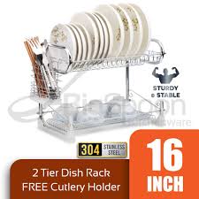 Rak pinggan mangkuk ikea desainrumahid com rak pinggan mangkuk ikea my organizing journey ramadhan vs mommy givup sebenarnyaaaaaa sebab x le nak make over mana sangat pun otak. Bigspoon 304 Stainless Steel 2 Tier Dish Rack 16 Inch Kitchen Dish Drainer Rack With Removable