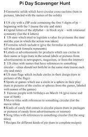 Internet Scavenger Hunt Worksheet Pi Day Scavenger Hunt A Little Something To Make Your In 2020 High School Math Homeschool Math Teaching Math