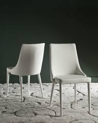 Chic Fashion White Dining Chairs Leather Side Chair Contemporary Side Chair