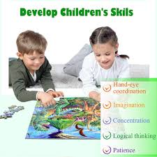 Experts say that challenging puzzles activate new parts of your brain to help you solve them. Buy Puzzles For Kids Ages 4 8 Year Old 100 Piece Dinosaur Jigsaw Puzzle For Toddler Children Learning Educational Puzzles Toys For Boys And Girls Online In Greece B08ftdgdx8