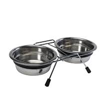 Maybe you would like to learn more about one of these? Stainless Steel Double Diner Dog Bowls Anti Rattle Raised Feeding Dishes 3 Sizes Ebay