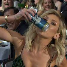Shotguns beer at the same time. Nascar On Nbc Katelyn Larson Shotguns A Beer At The Nashville Nascar Awards Facebook