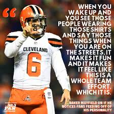 I just woke up feeling real dangerous, mayfield said chuckling after sunday's victory, via cleveland.com. 92 3 The Fan On Twitter Cleveland Browns History Cleveland Browns Football Browns Football
