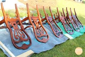how to spray paint dining chairs