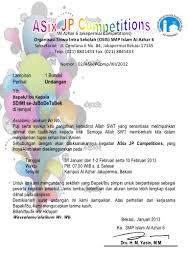 Surat ijin keramaian ini diajukan oleh ketua panitia kegiatan. Surat Undangan Lomba