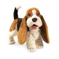 Full Body Basset Hound Puppet By Folkmanis Puppets At Stuffed Safari Charlie The Ranch Dog Basset Hound Basset Hound Dog