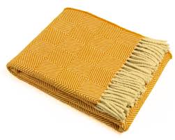 Wool Throw Blanket By Burel Factory Diamond Gold Wool Throw Blanket Wool Throw Throw Blanket