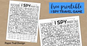 First grade geography worksheets and printables that help children practice key skills. Free Printable I Spy Road Trip Activity Travel Transport Paper Trail Design
