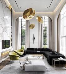Top lighting ideas for high ceilings mullan. Contemporary Living Room With High Ceiling