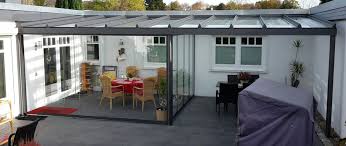 Glasschiebewande Hiller Terrassendacher