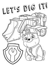 Skye shows ryder how to fly. Rubble Paw Patrol Coloring Page Free Novocom Top