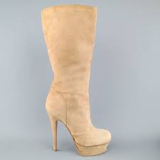 Embellished suede pointy toe platform high heel stiletto mid calf dress boots. Women S Shoes Sz 38 Us 8 New 795 Saint Laurent Camel Leather Tribtoo 105 Platform Pumps Heels Clothing Shoes Accessories Quiebre Cl