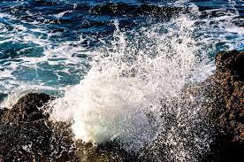 Sea Waves Water Ocean Rocks Drops Spray Desktop Beautiful Nature Wallpaper Lautan