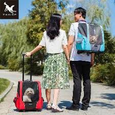 Tailup Kucuk Pet Tekerlek Tasiyici Kopek Kedi Tasinabilir Puset Sirt Cantasi Nefes Kopek Silindir Bagaj Araba Seyahat Tasima Cantasi