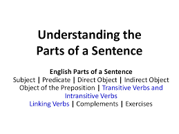 Identifying transitive and intranitive verbs. English Parts Of A Sentence Transitive Intransitive Verbs