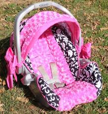 Reupholstered Infant Car Seat Cover Baby Girl Hot Pink Rose Etsy Baby Girl Car Seats Baby Car Seats Baby Girl Car