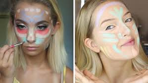 Wajah Dicoret-coret dengan Concealer Warna-warni Jadi Tren Kecantikan