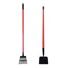 Gardenall 7 Forged Ice Scraper And 11t Shrub Rake With Fiberglass Long Handle Garden Tools Set Garden Tool Set Ice Scraper Garden Tools
