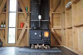 Parking next to chalet adjacent to road. Wood Burning Stoves In Cabins And Small Spaces West Country Stoves
