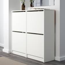Bissa White Shoe Cabinet With 2 Compartments 49x93 Cm Ikea Shoe Cabinet Ikea Shoe Cabinet Ikea
