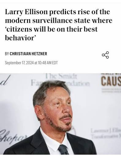 Larry Ellison being in favor surveillance isn't surprising he start started Oracle with a CIA contract to manage massive volumes of data based on Relational Databases based on IBM from Edgar F.