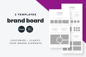 Brand Board Template Canva Psd Presentation Templates