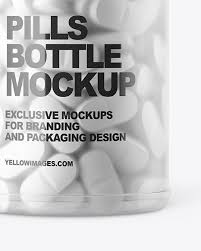 Frosted Pills Bottle Mockup In Bottle Mockups On Yellow Images Object Mockups