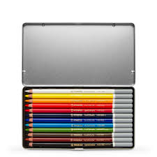 When using water the contour lines will remain visible. Stabilo Carbothello Pastel Pencil Set Of 12 In Metal Tin Jackson S Art Supplies