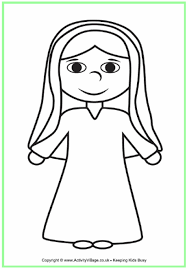 Mary is is with child riding on a donkey. Nativity Colouring Page Journey To Bethlehem