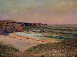 The Dunes Of Port Blanc Near Ile De Quiberon Maxime Maufra Coastal Painting Abstract Art Gallery Seascape Paintings