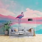 Flamingo Mural Wallpaper | Tropical Elegance and Refinement ...