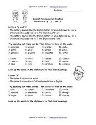 Free Spanish Pronunciation Practice Worksheet Plus Audio Spanish Learning Activities Learning Spanish Mini Lessons
