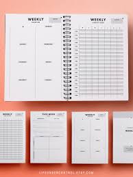 Weekly Home Binder Kit A4 A5 Letter Hole Punch Printables Eisenhower Matrix Daily Hourly Planner Filofax Goal Tracker Filofax Planners Hourly Planner Weekly Planner Printable