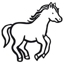 Mooie paard om te versieren. Kleurplaat Paard Paard Tekeningen Paard Knutselen Paarden