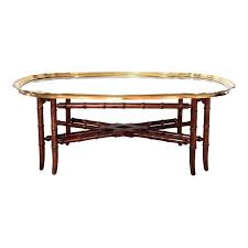4.7 out of 5 stars 1,158. Baker Regency Faux Bamboo Brass Glass Tray Top Scallop Edge Cocktail Coffee Table Image 1 Of 9 Coffee Table Bamboo Coffee Table Coffee Tables For Sale