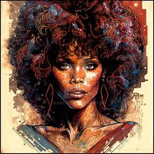 Whitney Houston style Art 80s 02 by ekortal