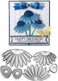 Simon says stamp dies are made in the usa of 100% durable steel and usable in nearly every machine on the market. Buy Daisy Flower Metal Cutting Dies Alinacrafts Scrapbooking Card Making Die Cuts Thanksgiving Christmas Craft Dies 10 Online In Turkey B07shrpdkg