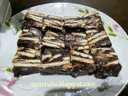Selepas kek keras,potong dan boleh makan. Hidangan Resepi Kek Batik Indulgence Azlita Foody Bloggers