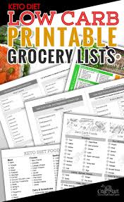 Low Carb Free Printable Grocery Lists Diet Grocery Lists Keto Diet Grocery List Keto Diet