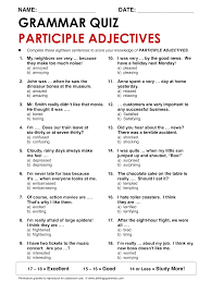English Grammar Participle Adjectives Www Allthingsgrammar Com Participle Adjectives Ed Vs Ing Html English Grammar Adjectives English Adjectives