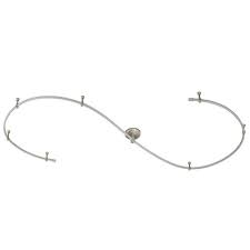 Hampton Bay 12 Ft 120 Volt Flexible Track Lighting Starter Kit In Brushed Steel Finish Ec053ba The Home Depot