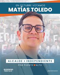 En octubre, Puente Alto gana! 🥰 Soy Matías Toledo, vecino e independiente.  Gracias al apoyo de todos ustedes fuimos la primera mayoría a nivel  nacional. 🙌 Me crié en Puente Alto y