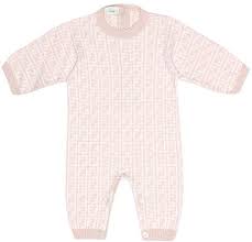Cotton And Cashmere Onesie In 2020 Linen Blend Shirt Fendi Kids Fendi Clothing