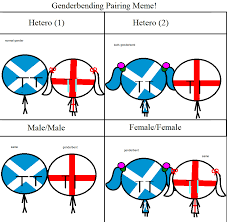 Scots in kilts and england fans bedecked in flags making clear their club loyalties diverge on the national stadium, which looks glorious even on a distinctly grey day. Csf Sxe Genderbent Meme By Abthebutterfly On Deviantart