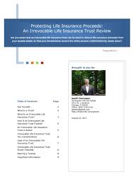 The first part is the initial reporting of the insurance proceeds, the irs has provided relief here with the deemed election. but the second is where the taxpayer gets into trouble. Protecting Life Insurance Proceeds An Irrevocable Life Insurance Trust Review By Leaderscorner Issuu