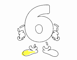 Numero 6 Para Colorear