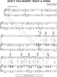 Stevie Wonder Don T You Worry Bout A Thing Sheet Music In E Minor Transposable Download Print Stevie Wonder Sheet Music Choral Sheet Music
